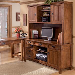 Ashley Furniture Cross Island Large Credenza & Hutch Set